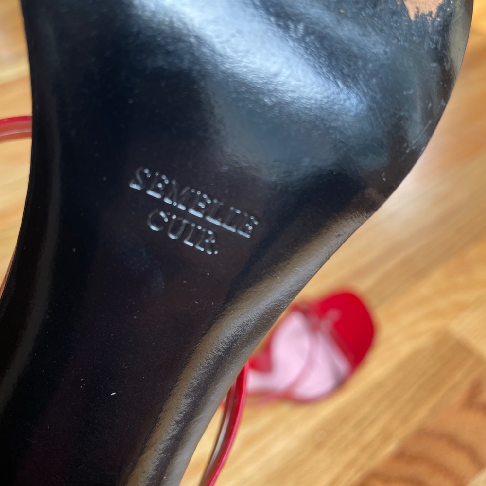 Robert Clergerie pour Barney's New York Red High Heel Sandal - Picture 5 of 6